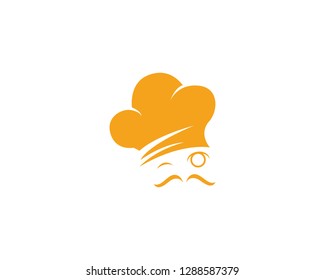 Hat chef logo and symbol vector template