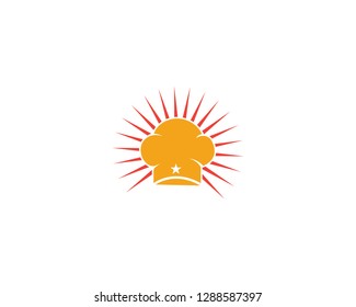 Hat chef logo and symbol vector template