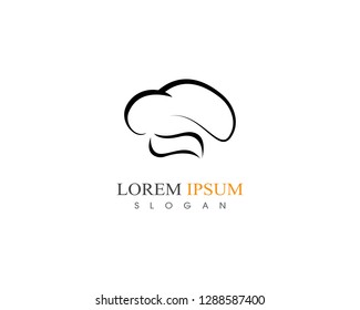 Hat chef logo and symbol vector template
