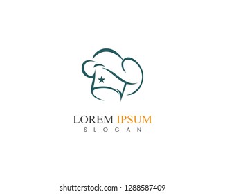 Hat chef logo and symbol vector template