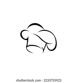 hat chef logo and symbol vector