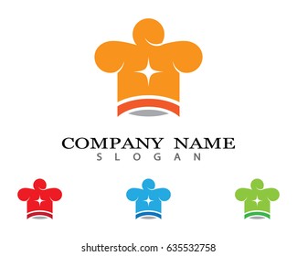 Hat chef logo template
