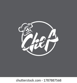 Hat chef logo template and Mustache vector icon  illustration