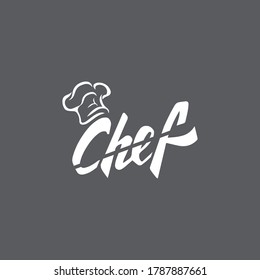 Hat chef logo template and Mustache vector icon  illustration