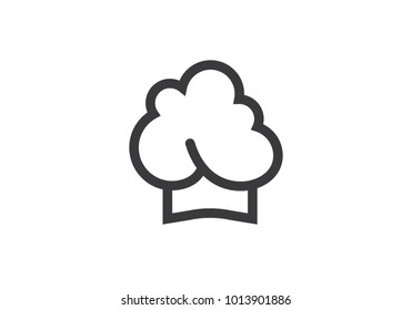 Hat Chef logo template vector icon