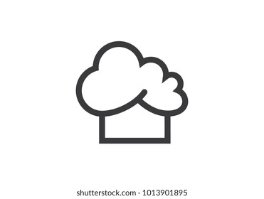 Hat Chef logo template vector icon