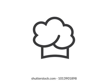 Hat Chef logo template vector icon