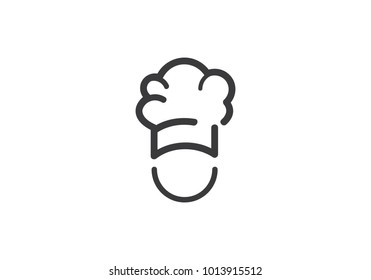 Hat Chef logo template vector icon