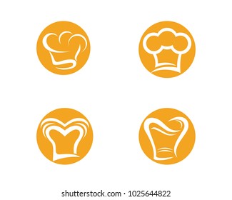 hat chef logo template vector illustration