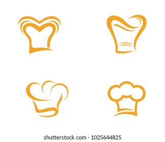 hat chef logo template vector illustration