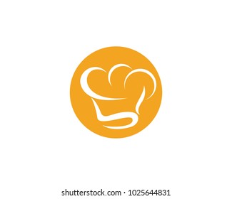 hat chef logo template vector illustration