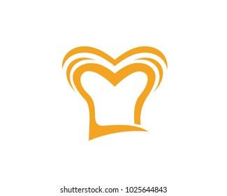 hat chef logo template vector illustration