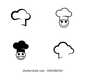 hat chef logo template vector illustration