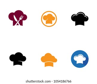 hat chef logo template vector illustration