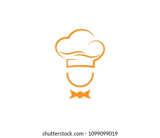 hat chef logo template vector illustration