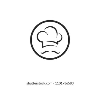 hat chef logo template vector illustration