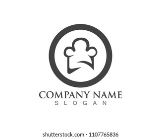 hat chef logo template vector illustration