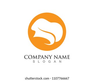 hat chef logo template vector illustration