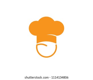 hat chef logo template vector illustration