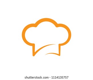 hat chef logo template vector illustration