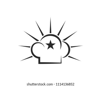 hat chef logo template vector illustration