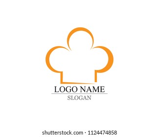 hat chef logo template vector illustration
