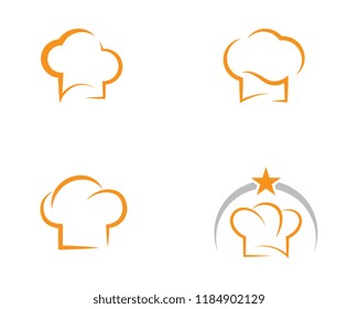 hat chef logo template vector illustration