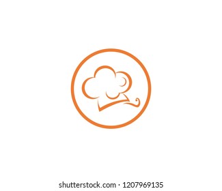 hat chef logo template vector illustration