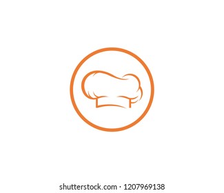 hat chef logo template vector illustration