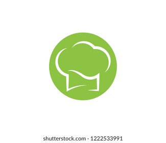 hat chef logo template vector illustration