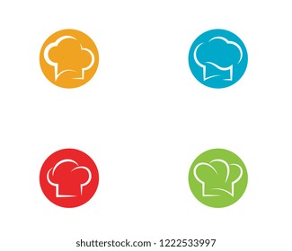 hat chef logo template vector illustration