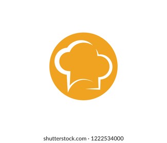 hat chef logo template vector illustration