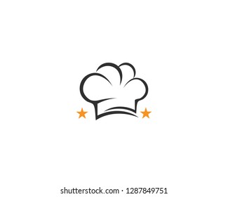 Hat chef logo template vector illustration