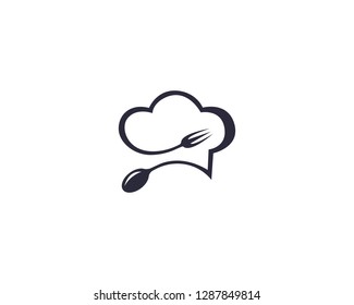 Hat chef logo template vector illustration