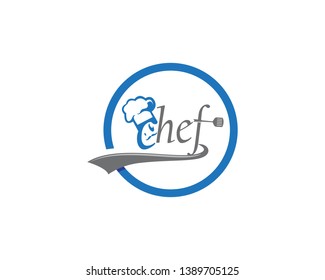 Hat chef logo template vector icon illustration design