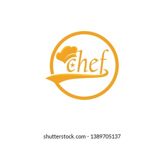 Hat chef logo template vector icon illustration design