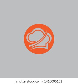 hat chef logo template vector illustration