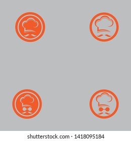 hat chef logo template vector illustration