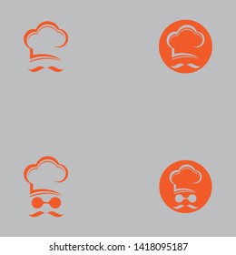 hat chef logo template vector illustration