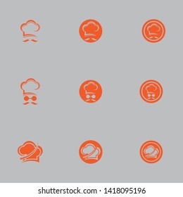 hat chef logo template vector illustration
