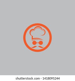 hat chef logo template vector illustration