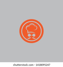 hat chef logo template vector illustration