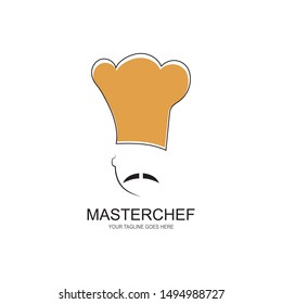 hat chef logo template vector illustration