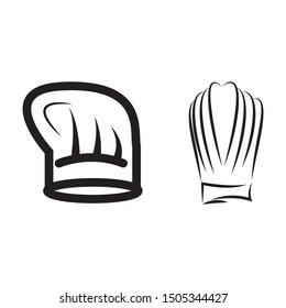 hat chef logo template vector illustration