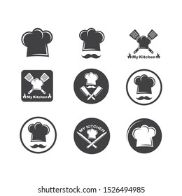 hat chef logo template vector illustration