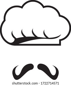 Hat chef logo template vector illustration