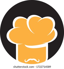 Hat chef logo template vector illustration