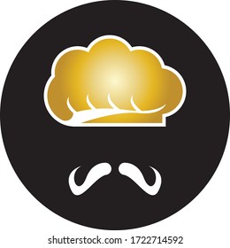 Hat chef logo template vector illustration
