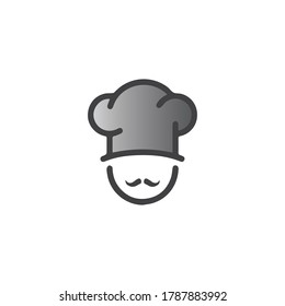 hat chef logo template vector illustration