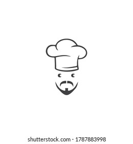 hat chef logo template vector illustration